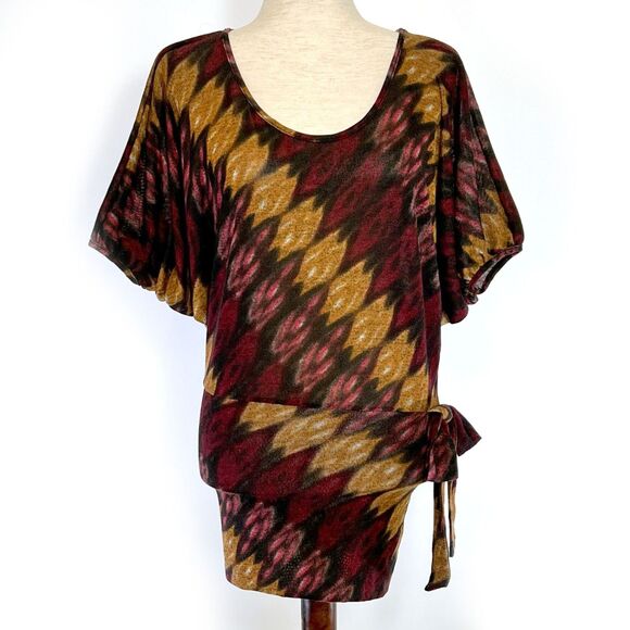 Traciel Brown Dolman Sleeve Top Made in USA - Picture 1 of 6